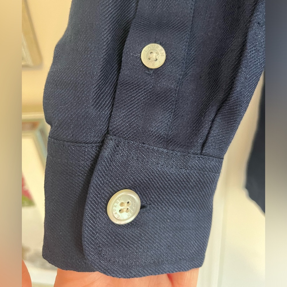 Lauren by Ralph Lauren Mandarin Collar Button Down - Picture 6 of 6